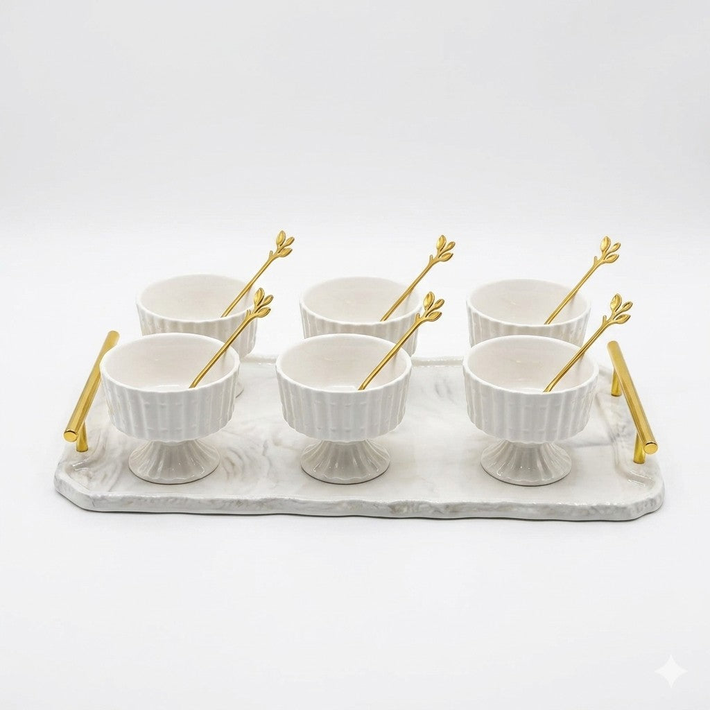Fine Porcelain Icecream Set