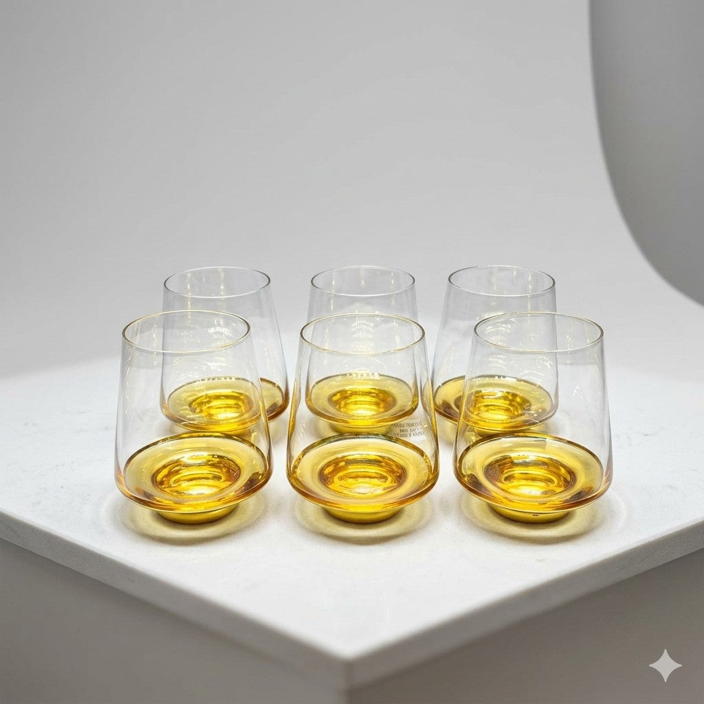 Golden Aura Stemless Tumbler Set (Set of 6)