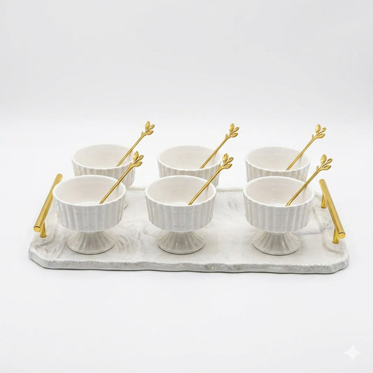 Fine Porcelain Icecream Set