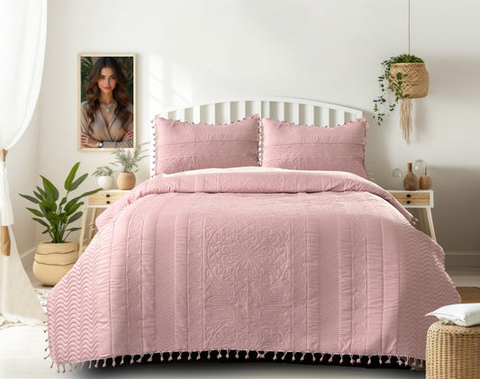 Premium 3-Piece Quilted Bedcover Set