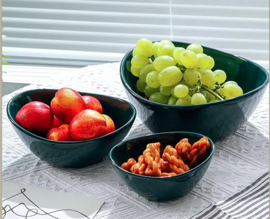 Two-Tier Fine Porcelain Serving Suite - Green