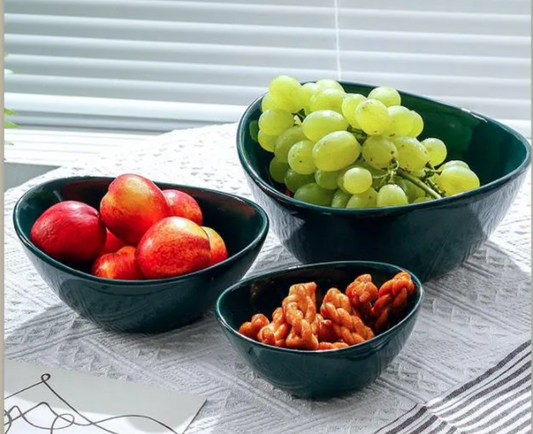 Two-Tier Fine Porcelain Serving Suite - Green