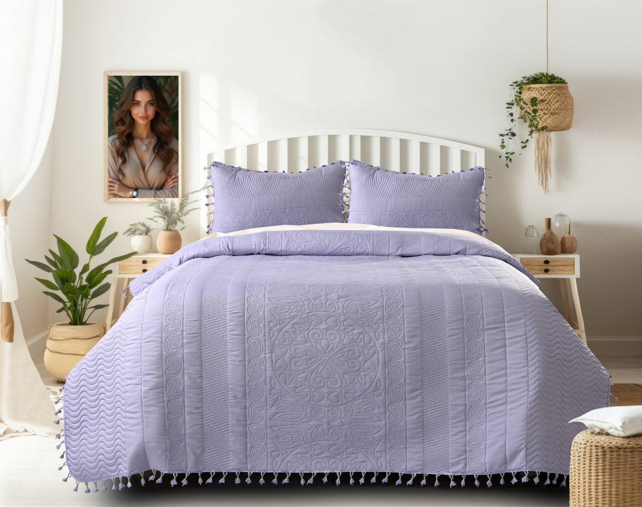 Premium 3-Piece Quilted Bedcover Set