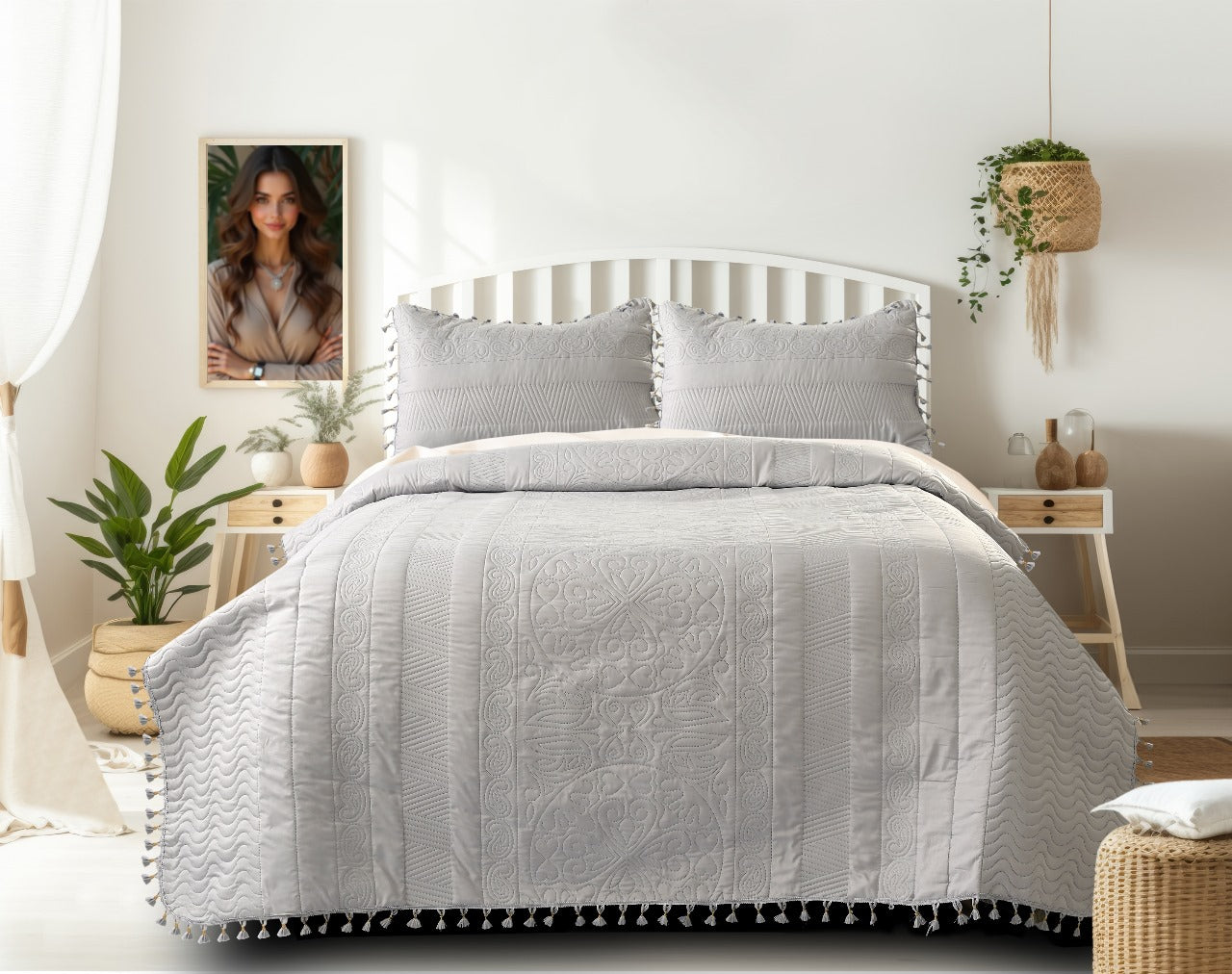 Premium 3-Piece Quilted Bedcover Set