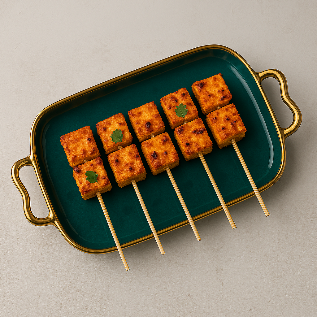 Ivory Ceramic Bake & Serve Platters with Golden Accents